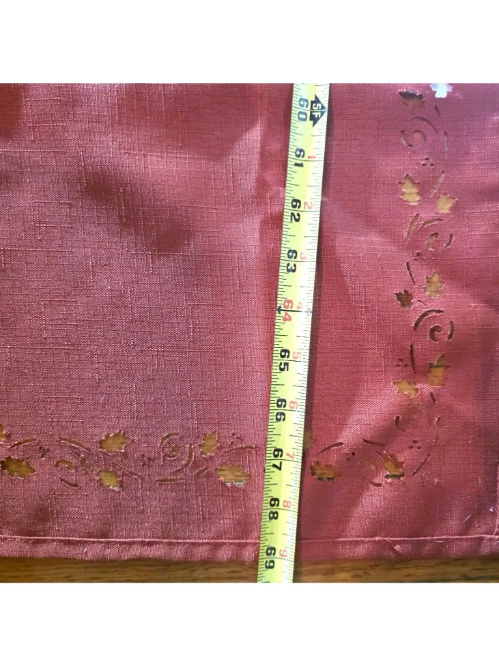 Thanksgiving Tablecloth Napkin Set cutwork leaf orange autumn holiday linens